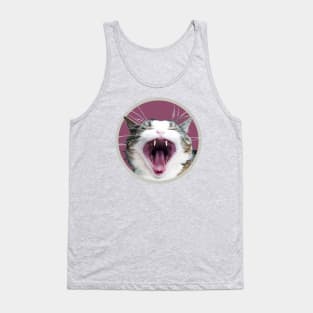 Yawning Kitty Tank Top